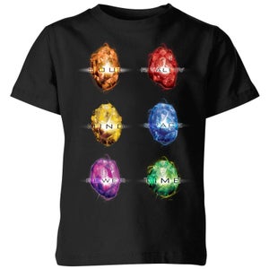 Avengers Infinity Stones Kinder T-shirt - Zwart