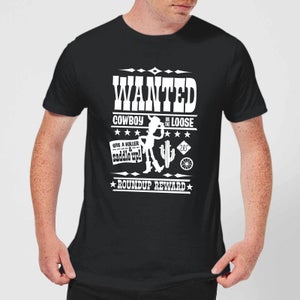 Toy Story Wanted Poster Men's T-Shirt - Black