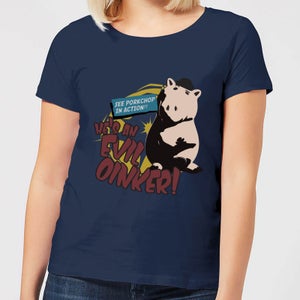 Toy Story Evil Oinker Dames T-shirt - Navy
