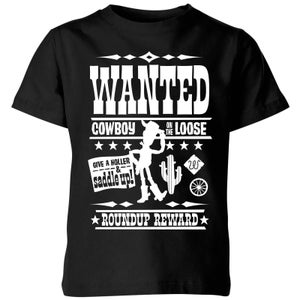Toy Story Wanted Poster Kinder T-Shirt - Schwarz