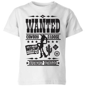 Toy Story Wanted Poster Kinder T-shirt - Wit