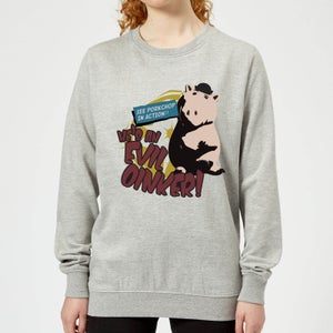 Toy Story Evil Oinker Women's Sweatshirt - Grey