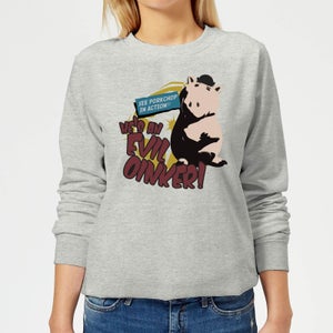 Toy Story Evil Oinker Women's Sweatshirt - Grey