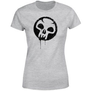 Magic The Gathering Black Mana Splatter Women's T-Shirt - Grey