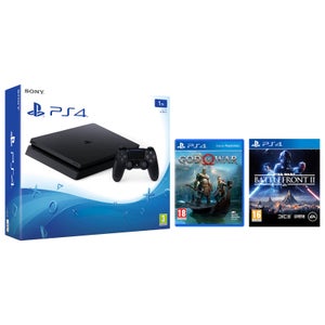 Sony PlayStation 4 Slim 1TB Including God of War & Star Wars Battlefront
