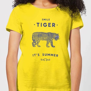 Florent Bodart Smile Tiger Women's T-Shirt - Yellow