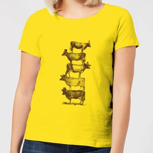 Florent Bodart Cow Cow Nuts Women's T-Shirt - Yellow