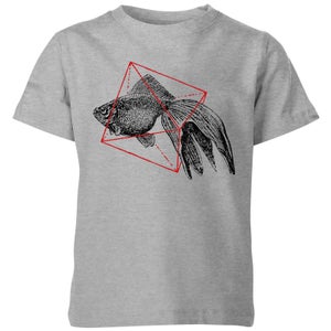 Florent Bodart Fish In Geometry Kids' T-Shirt - Grey