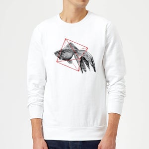 Florent Bodart Fish In Geometry Sweatshirt - White