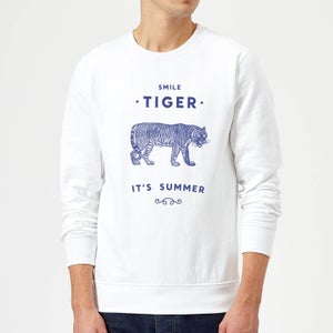 Florent Bodart Smile Tiger Sweatshirt - White