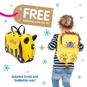 Trunki Bernard Bee Ride on Case (Includes Free Leeroy ToddlePak Backpack)