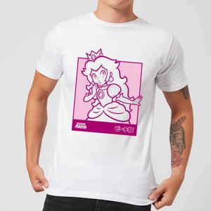 Nintendo Peach Kanji Line Art Herren T-Shirt - Weiß