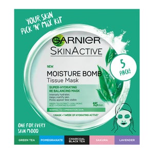 Garnier Moisture Bomb Hydrating Sheet Masks Selection Box x 5