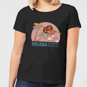 T-Shirt Femme Read The Sea Vaiana, la Légende du bout du monde Disney - Noir