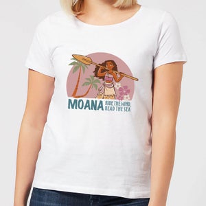 T-Shirt Femme Read The Sea Vaiana, la Légende du bout du monde Disney - Blanc