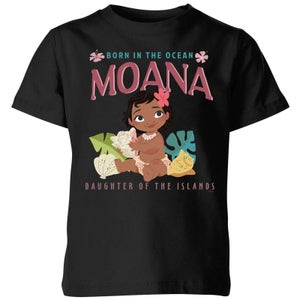 T-Shirt Enfant Born In The Ocean Vaiana, la Légende du bout du monde Disney - Noir