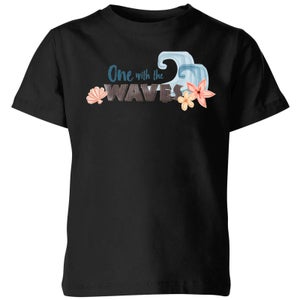 Moana One With The Waves Kinder T-shirt - Zwart