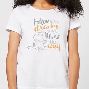 Dumbo Follow Your Dreams Damen T-Shirt - Weiß