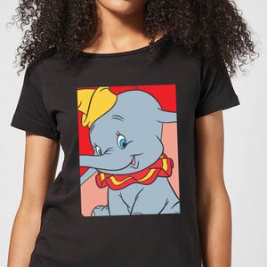 T-Shirt Femme Portrait Dumbo Disney - Noir