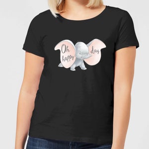 Dumbo Happy Day Damen T-Shirt - Schwarz