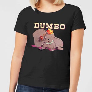 T-Shirt Femme Trombone Dumbo Disney - Noir