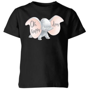 T-Shirt Dumbo Happy Day - Nero - Bambini