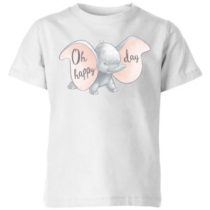 T-Shirt Dumbo Happy Day - Bianco - Bambini