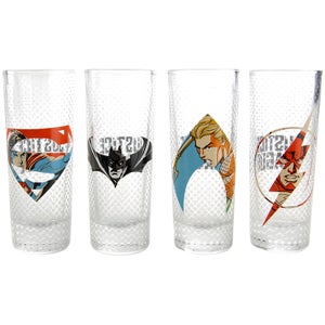 DC Comics Justice League Logo Mini Glasses (Set of 4)