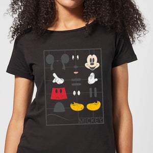 T-Shirt Disney Topolino Construction Kit - Nero - Donna