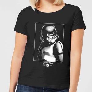 T-Shirt Femme Troupes Impériales Star Wars Classic - Noir
