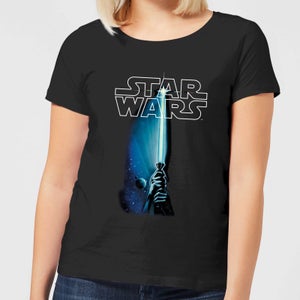 Star Wars Classic Lightsaber Damen T-Shirt - Schwarz