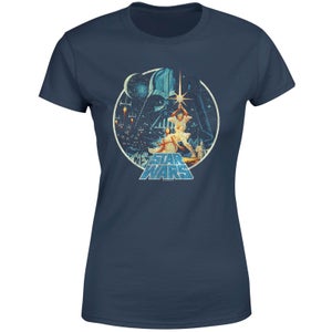 Star Wars Classic Vintage Victory Damen T-Shirt - Navy Blau