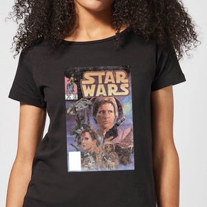 T-Shirt Femme Couverture Comics Star Wars Classic - Noir