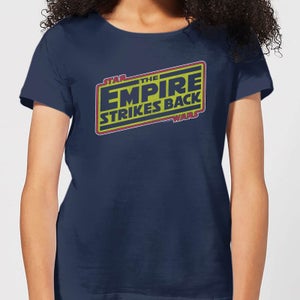 Star Wars Empire Strikes Back Logo Women's T-Shirt - Navy