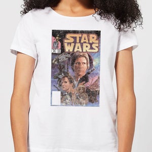 Star Wars Classic Classic Comic Book Cover Damen T-Shirt - Weiß