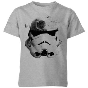 Star Wars Command Stromtrooper Death Star Kids' T-Shirt - Grey