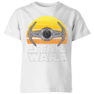 Star Wars Classic Star Wars Sunset Tie Kinder T-Shirt - Weiß