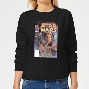 Star Wars Classic Classic Comic Book Cover Damen Pullover - Schwarz