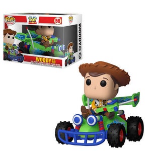 Figura Ride Pop! Toy Story Woody con coche de carreras  