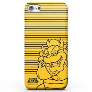 Nintendo Super Mario Bowser Retro Colour Line Art Phone Case for iPhone and Android