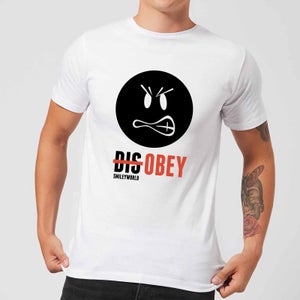 Smiley World Slogan Disobey Men's T-Shirt - White