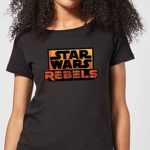 T-Shirt Star Wars Rebels Logo - Nero - Donna