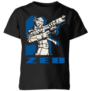 T-Shirt Star Wars Rebels Zeb - Nero - Bambini