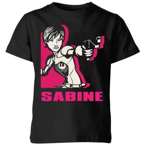 Star Wars Rebels Sabine Kinder T-Shirt - Schwarz