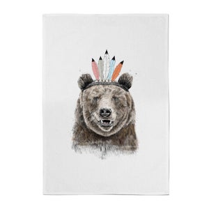 Balazs Solti Native Bear Cotton Tea Towel