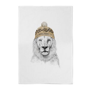 Balazs Solti Lion with Hat Cotton Tea Towel