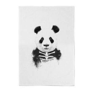 Balazs Solti Skull Panda Cotton Tea Towel