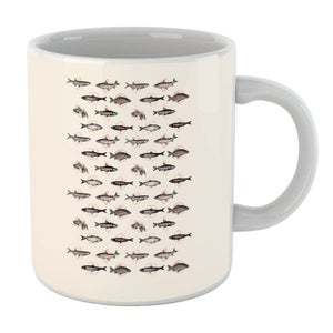 Florent Bodart Fish In Geometric Pattern Mug
