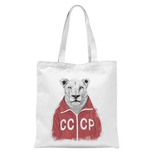 Balazs Solti CCCP Lion Tote Bag - White