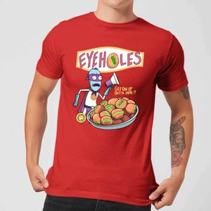T-Shirt Zavvi Exclusive Rick e Morty Eyeholes - Rosso - Uomo
